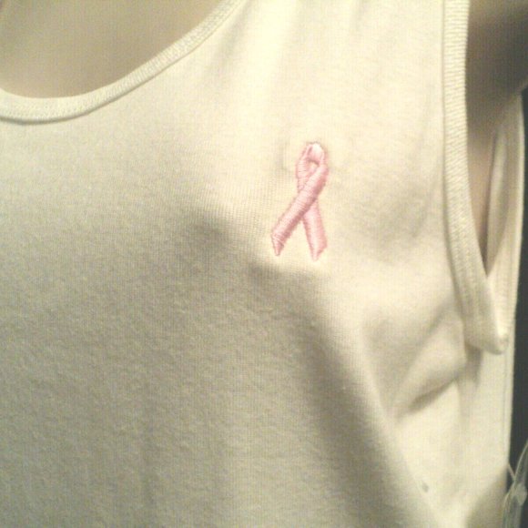 New Balance NEW Tank Top Size L with Embroidered Pink Breast Cancer Ribbon - Picture 4 of 9